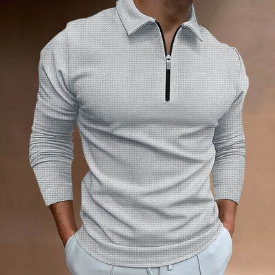 Armando - Heren T-shirt met nieuwe rits en lange mouwen