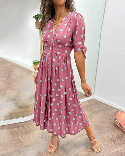 Monique | Elegante jurk met stippen