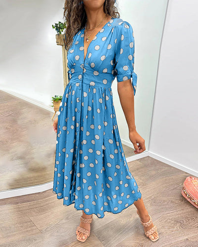 Monique | Elegante jurk met stippen