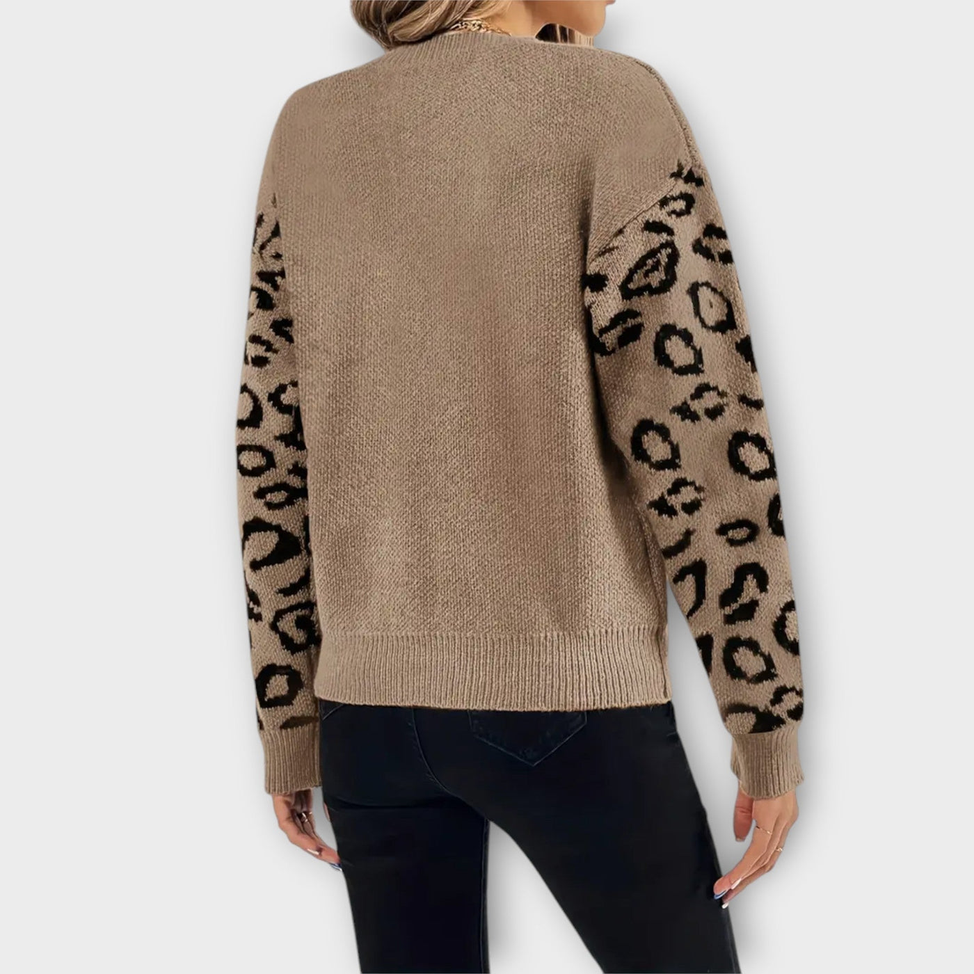 Sabrin - Casual trui met luipaardprint
