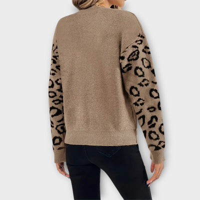 Sabrin - Casual trui met luipaardprint