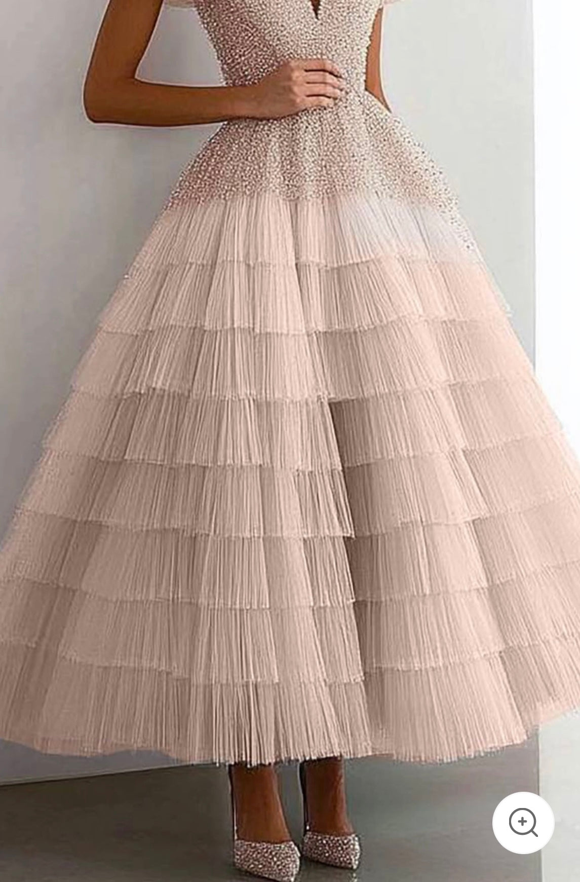 Noiré | Off-shoulder mesh avondjurk