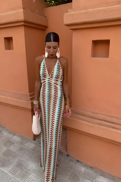 Solena| Boho maxi-jurk met open rug