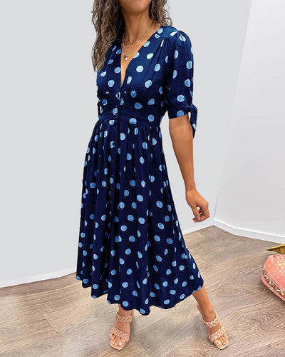 Monique | Elegante jurk met stippen