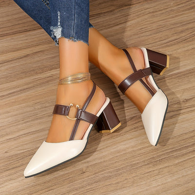 Roma sandalen met comfortabele hak 