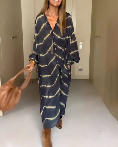 Julia | Bohemian gestreepte maxi-jurk