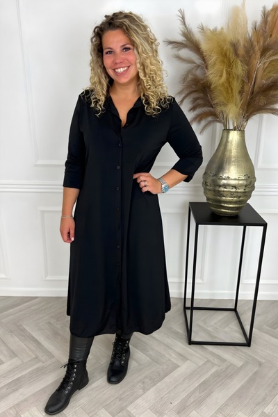 Olivia | Maxi-jurk van kreukvrije zijde