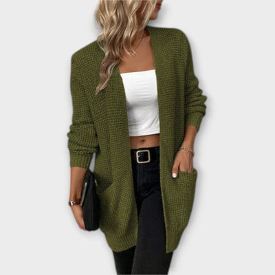 Nancy - casual gebreid vest met zakken 