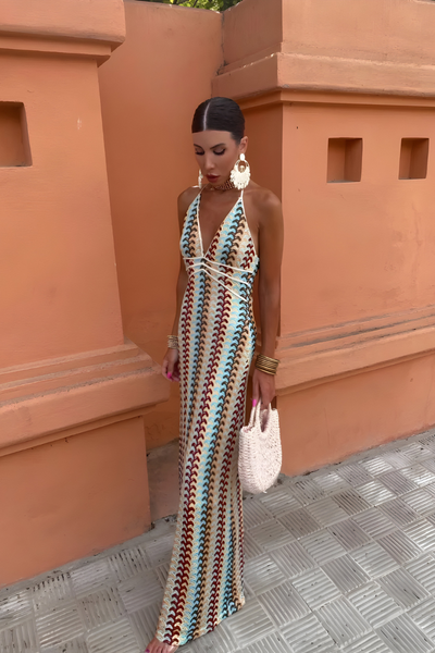 Solena| Boho maxi-jurk met open rug