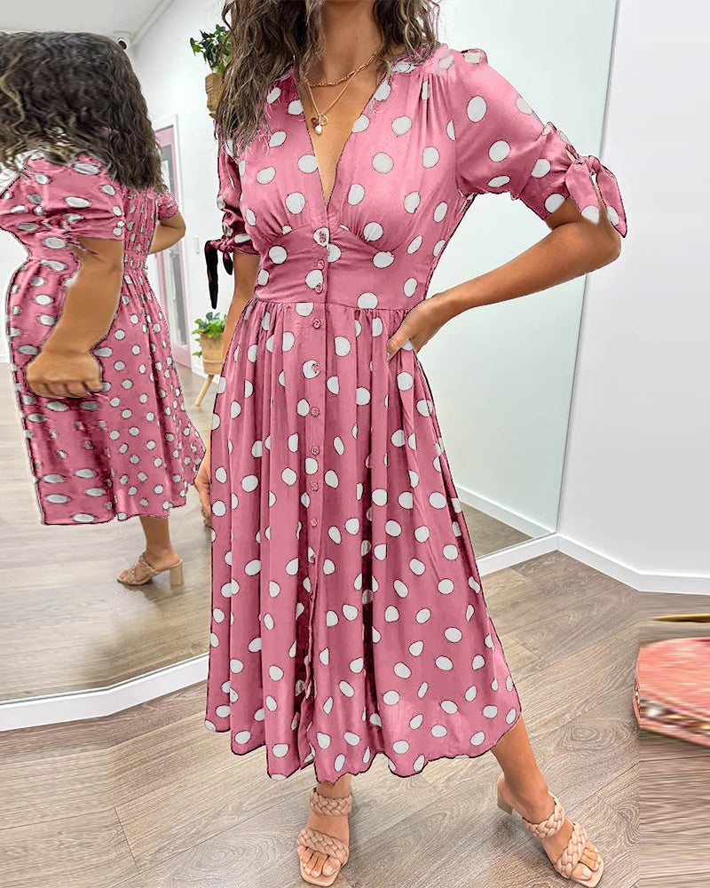 Monique | Elegante jurk met stippen