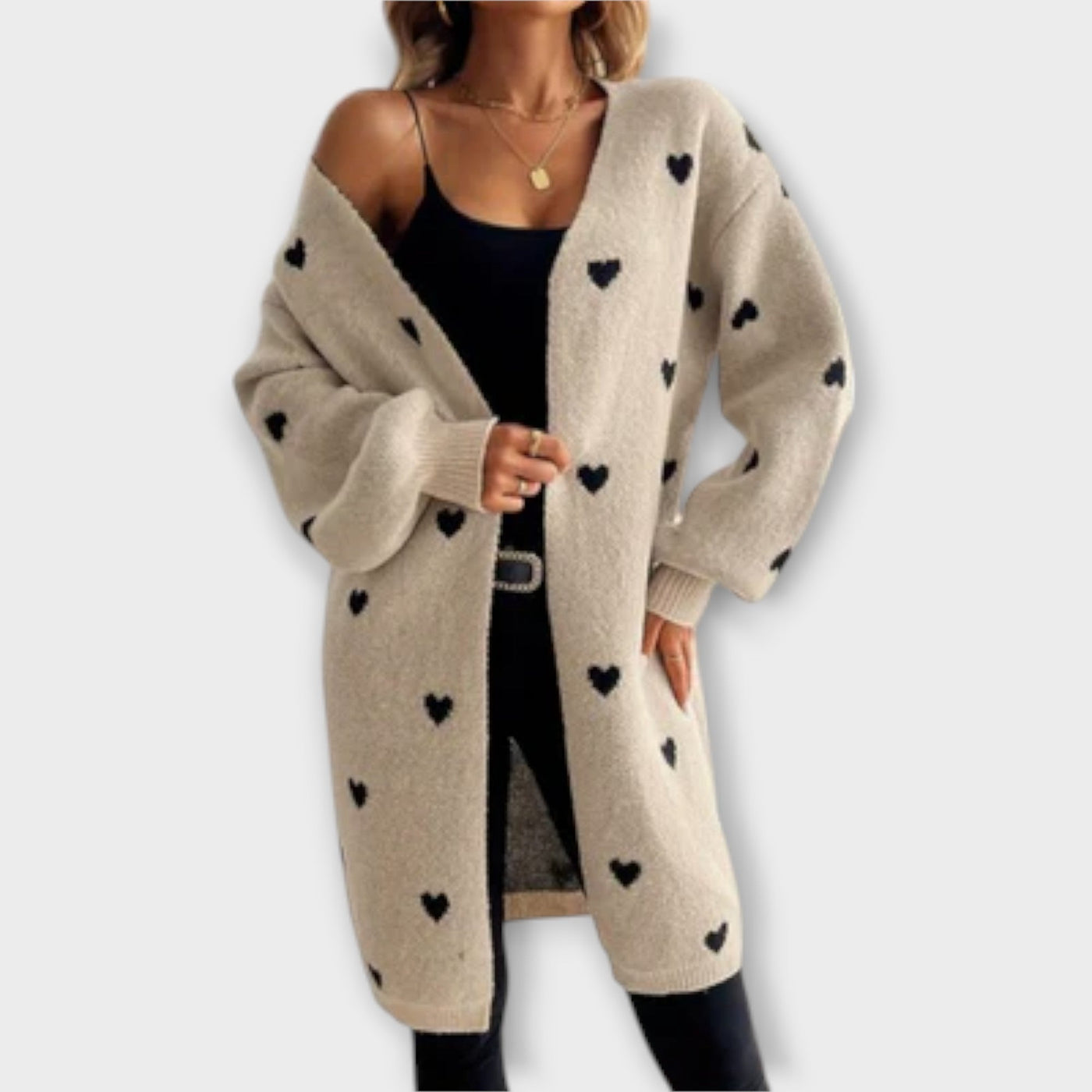 Julia - Cardigan met hartjespatroon