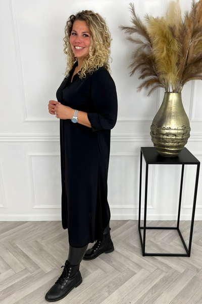 Olivia | Maxi-jurk van kreukvrije zijde