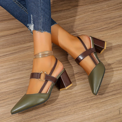 Roma sandalen met comfortabele hak 