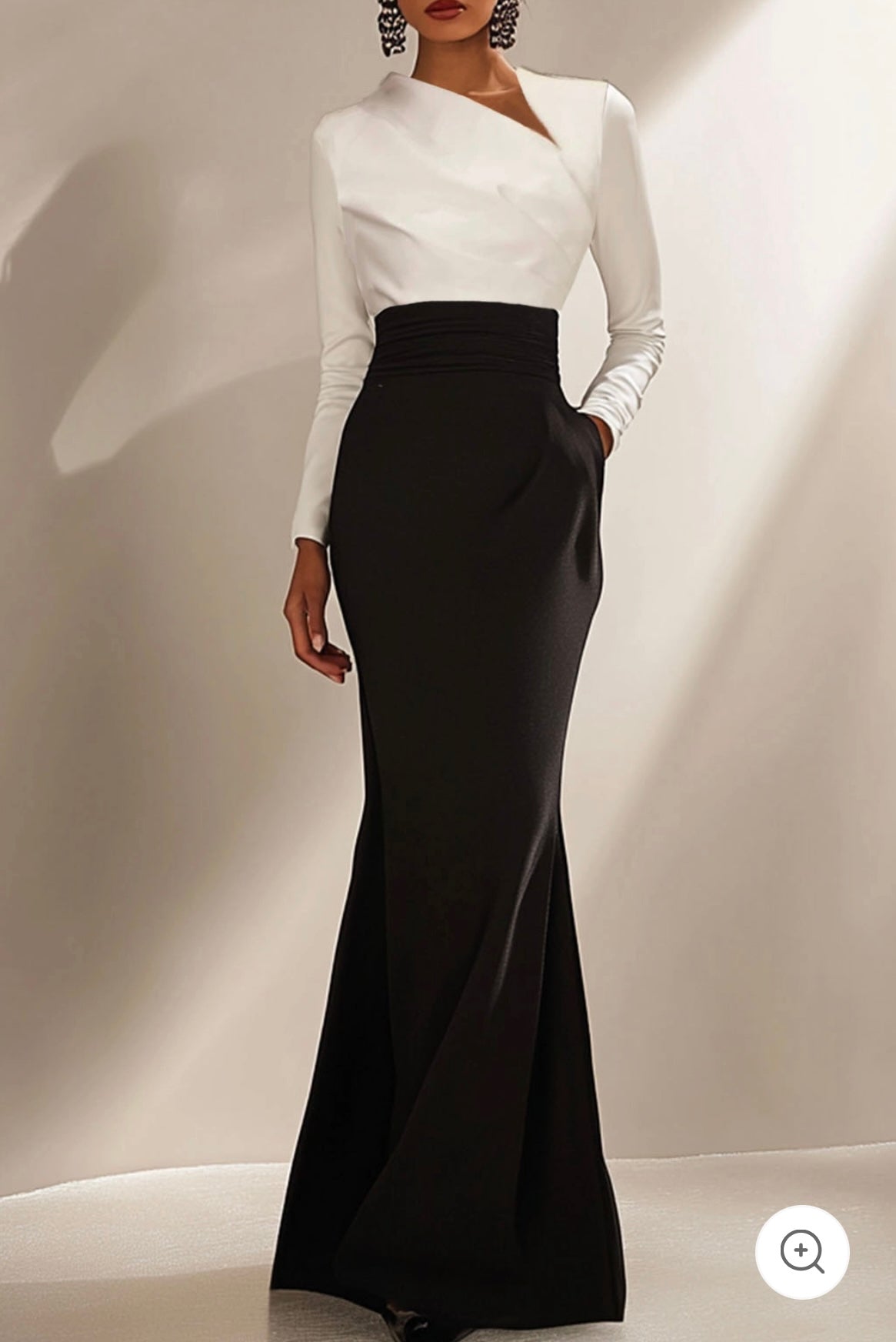 Valencia | Elegante maxi-jurk met lange mouwen