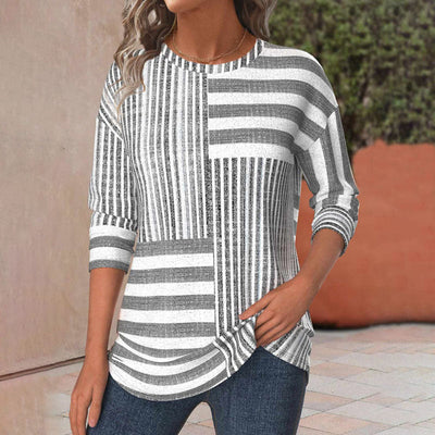 Jacqueline | Gestreepte blouse van ademende stof