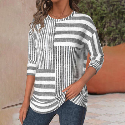 Jacqueline | Gestreepte blouse van ademende stof