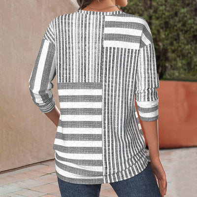 Jacqueline | Gestreepte blouse van ademende stof