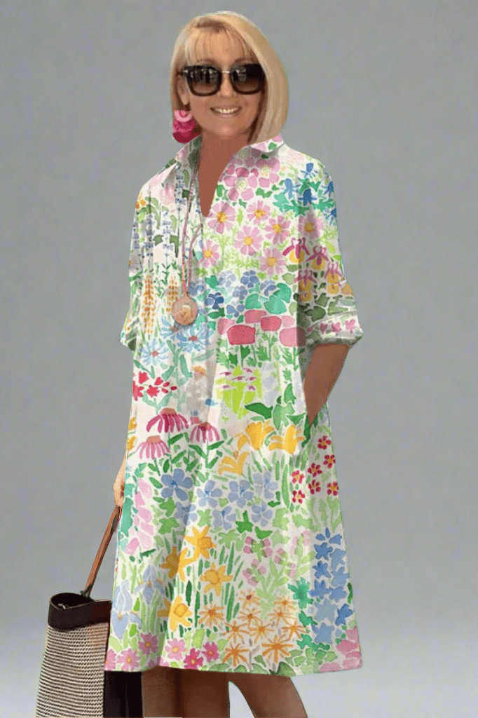 Nadine - Luxe zomerjurk met bloemenprint voor een moeiteloze stijl