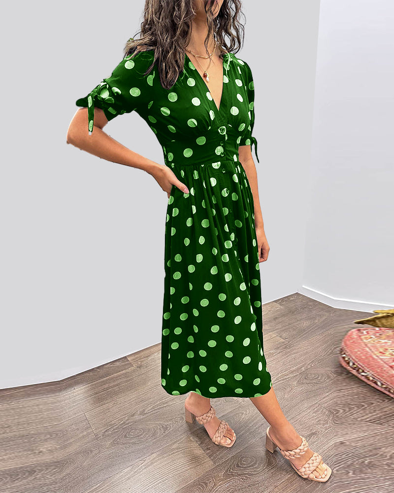 Monique | Elegante jurk met stippen