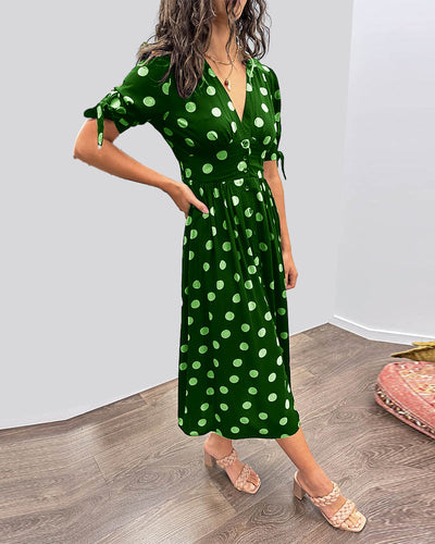 Monique | Elegante jurk met stippen
