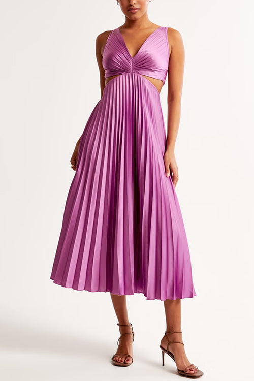 Elsa | Elegante geplooide maxi-jurk