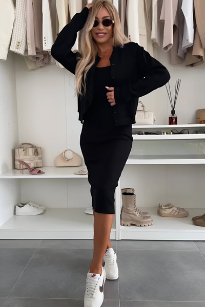 Manon  | Comfortabele midi-jurk en vest