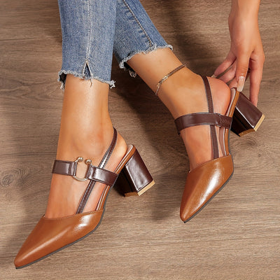 Roma sandalen met comfortabele hak 