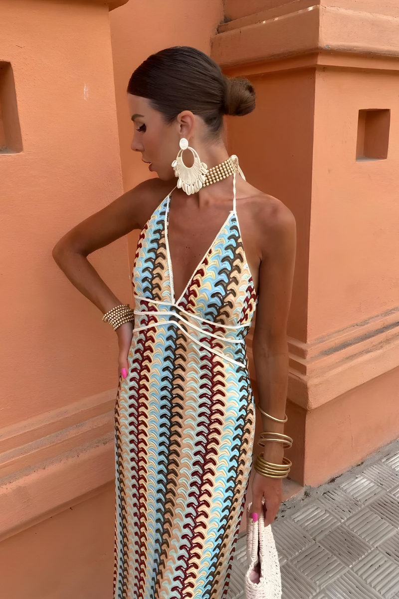Solena| Boho maxi-jurk met open rug