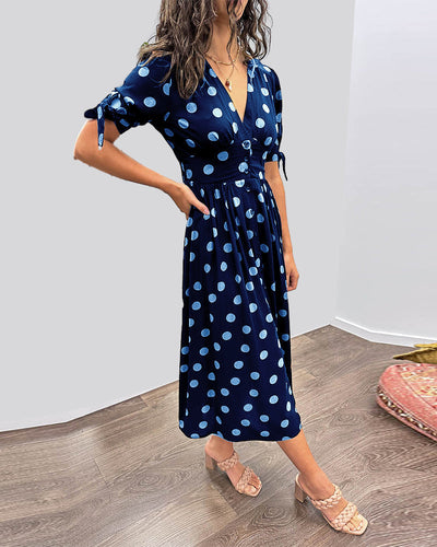 Monique | Elegante jurk met stippen