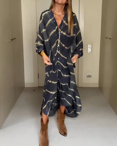 Julia | Bohemian gestreepte maxi-jurk
