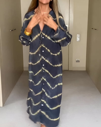 Julia | Bohemian gestreepte maxi-jurk