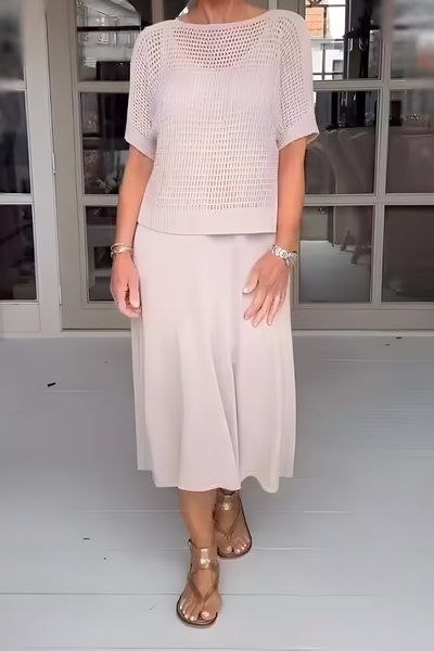 NORMA - Zomerjurk met gebreide top