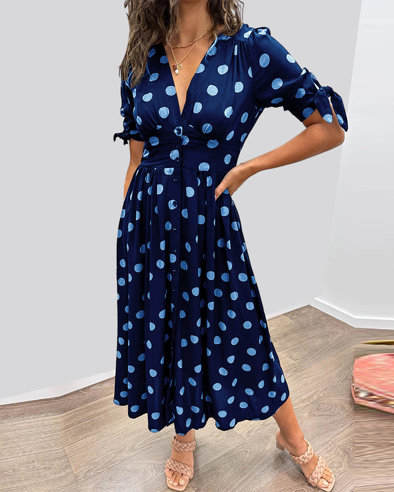 Monique | Elegante jurk met stippen