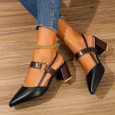 Roma sandalen met comfortabele hak 