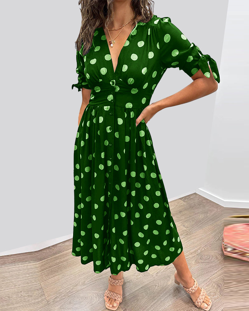 Monique | Elegante jurk met stippen