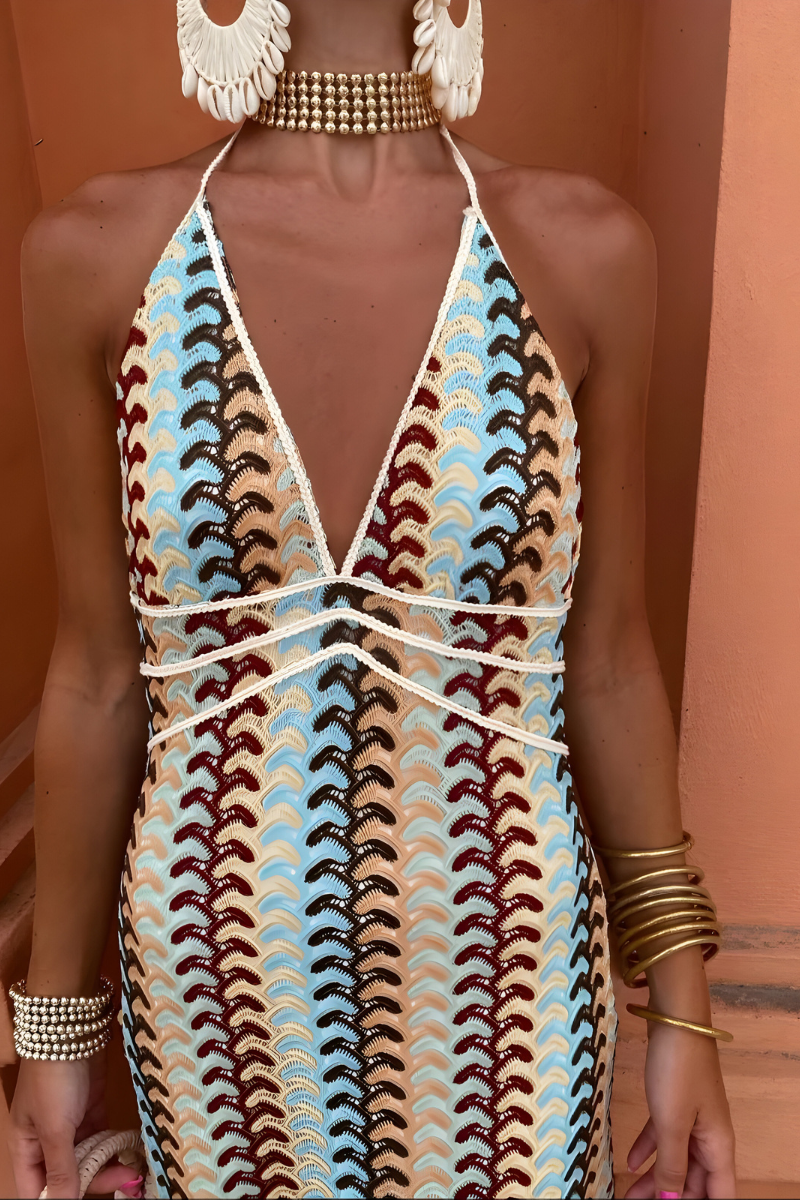 Solena| Boho maxi-jurk met open rug