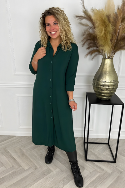Olivia | Maxi-jurk van kreukvrije zijde