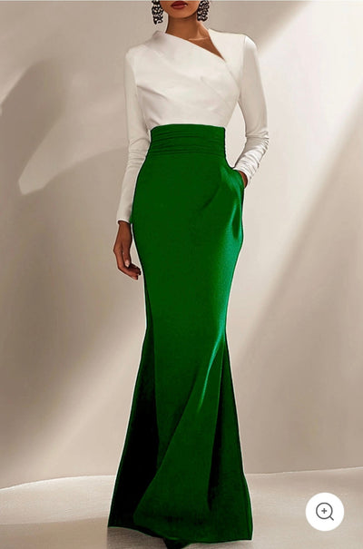 Valencia | Elegante maxi-jurk met lange mouwen