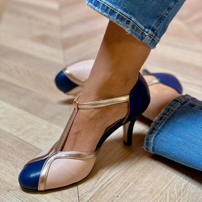 Alessia | Ballerina's met T-vorm in levendige kleuren en comfortabele ronde neus