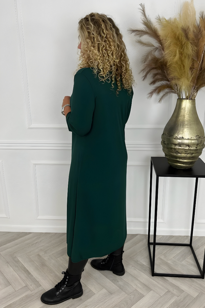 Olivia | Maxi-jurk van kreukvrije zijde