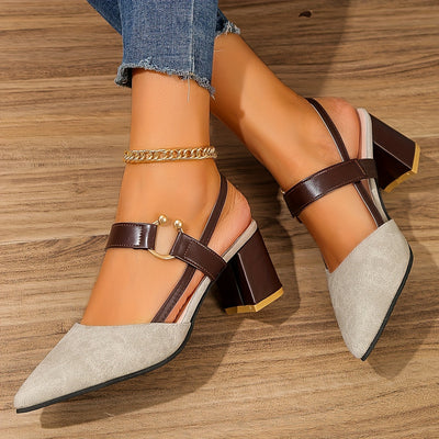 Roma sandalen met comfortabele hak 