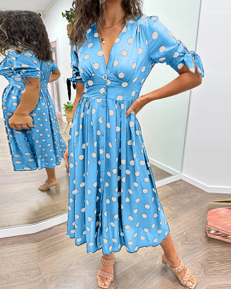 Monique | Elegante jurk met stippen