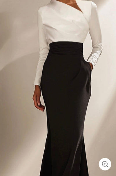 Valencia | Elegante maxi-jurk met lange mouwen