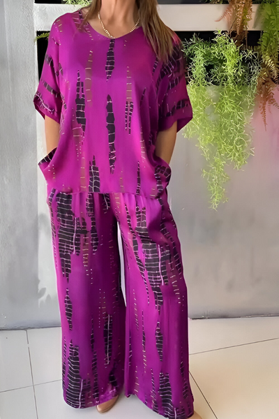 Clara | Casual tweedelig setje met ronde hals