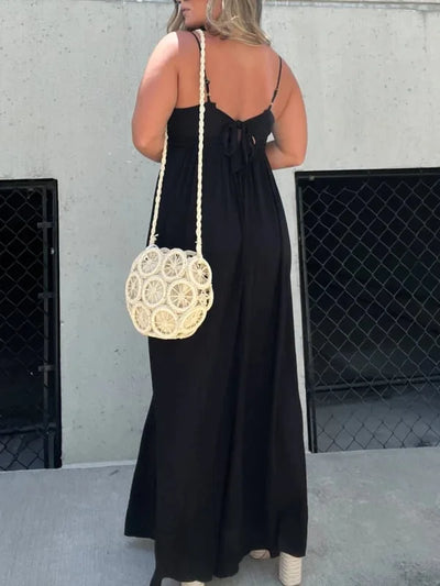 Comfortabele damesjumpsuit met V-hals en wijde pijpen