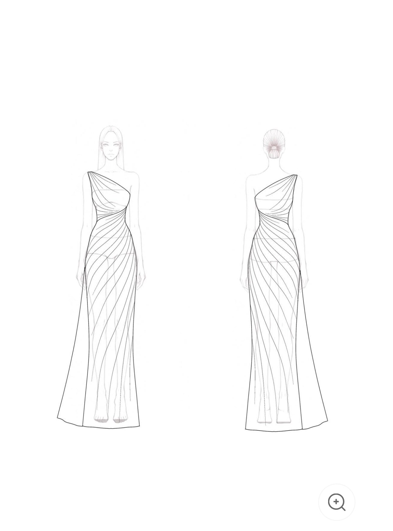 Saphira | Asymmetrische avondjurk met gouden glans