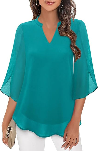 Petra – Chiffon A-lijn blouse