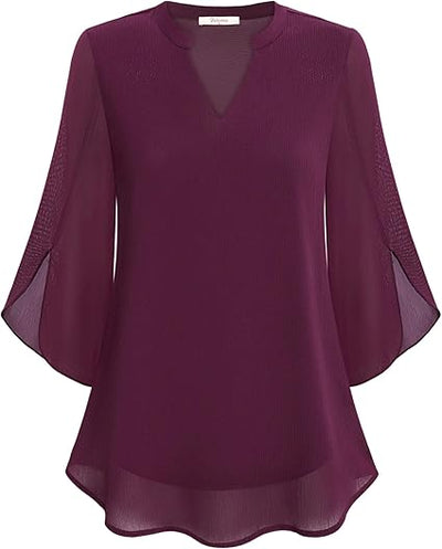 Petra – Chiffon A-lijn blouse