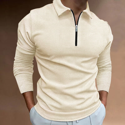 Armando - Heren T-shirt met nieuwe rits en lange mouwen