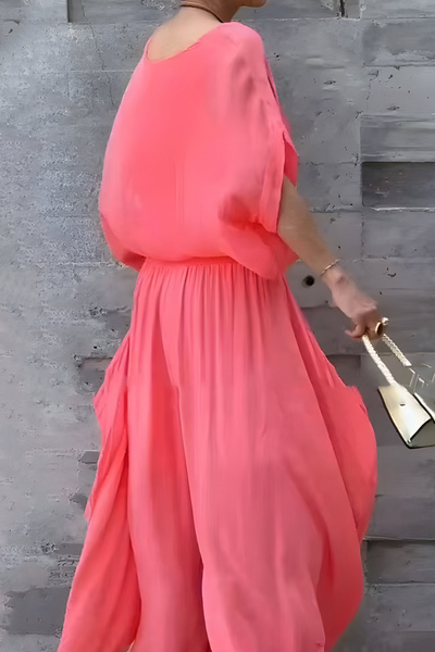 Carlotte | Wijde top en losse broek met split – Tweedelige chiffon set